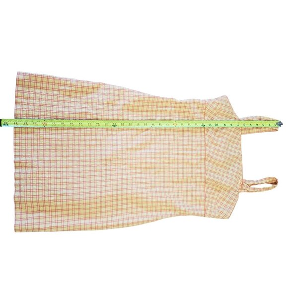 Niki-Lee California 90s Y2K Plaid‎ Sundress Size 7 Summer Festival Party Yellow - Picture 5 of 6